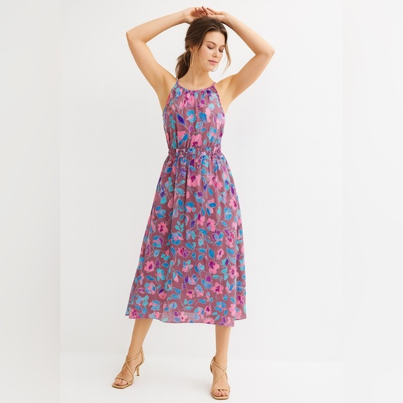Gilli Floral Halter Midi Dress Size S - Picture 1 of 7